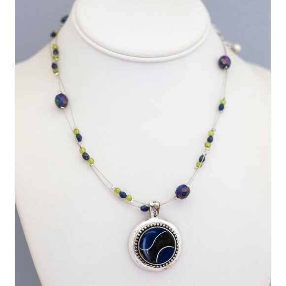 18 inch, Vintage Bohemian Elven Circle Pendant Necklace - CO1 - Picture 2 of 3